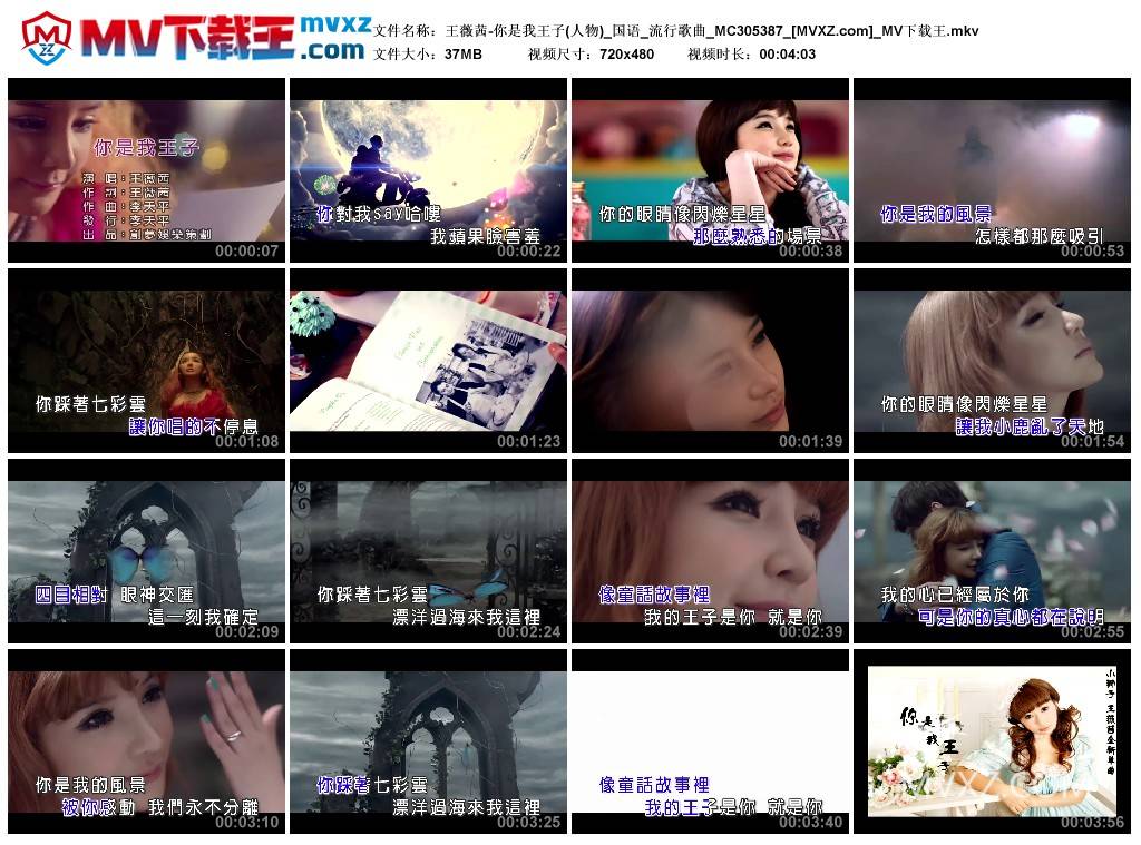 王薇茜-你是我王子(人物)_国语_流行歌曲_MC305387